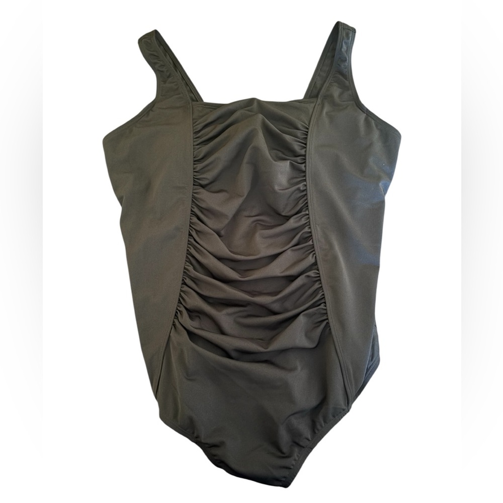 Speedo Endurance Black Shirred Women's Swimsuit Plus Size 24W - Picture 7 of 16